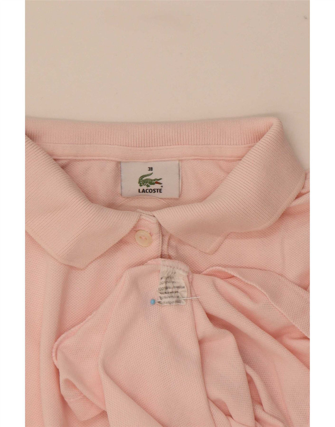 Polo Lacoste Mujer Talla 38 Algodón Rosa Medio