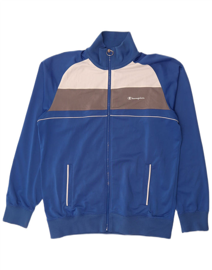 Champion Chaqueta de chándal para hombre XL Azul Colorblock
