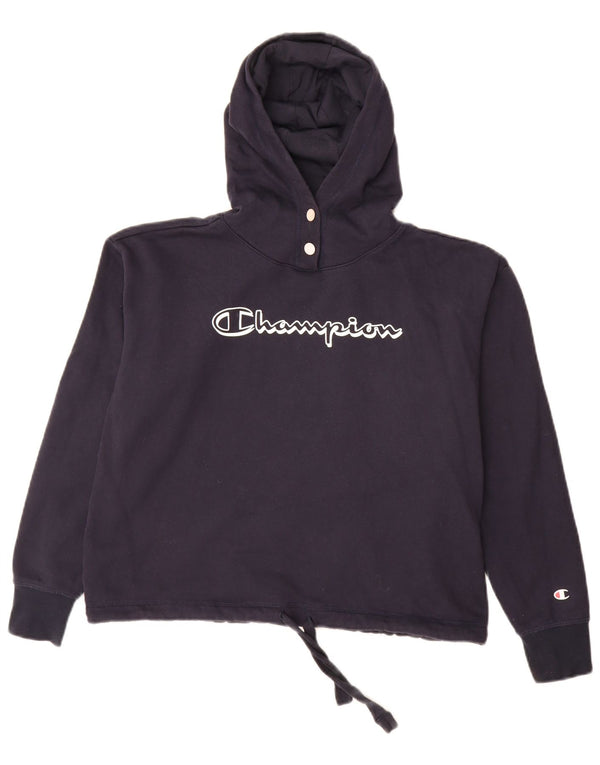 Champion Sudadera con capucha gráfica de gran tamaño para mujer UK 10 Small Azul marino