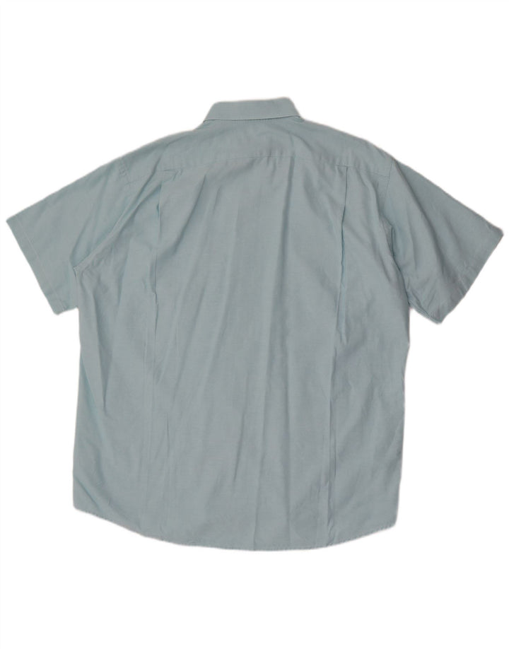 Camisa Lacoste Manga Corta Hombre Talla 42 Grande Azul