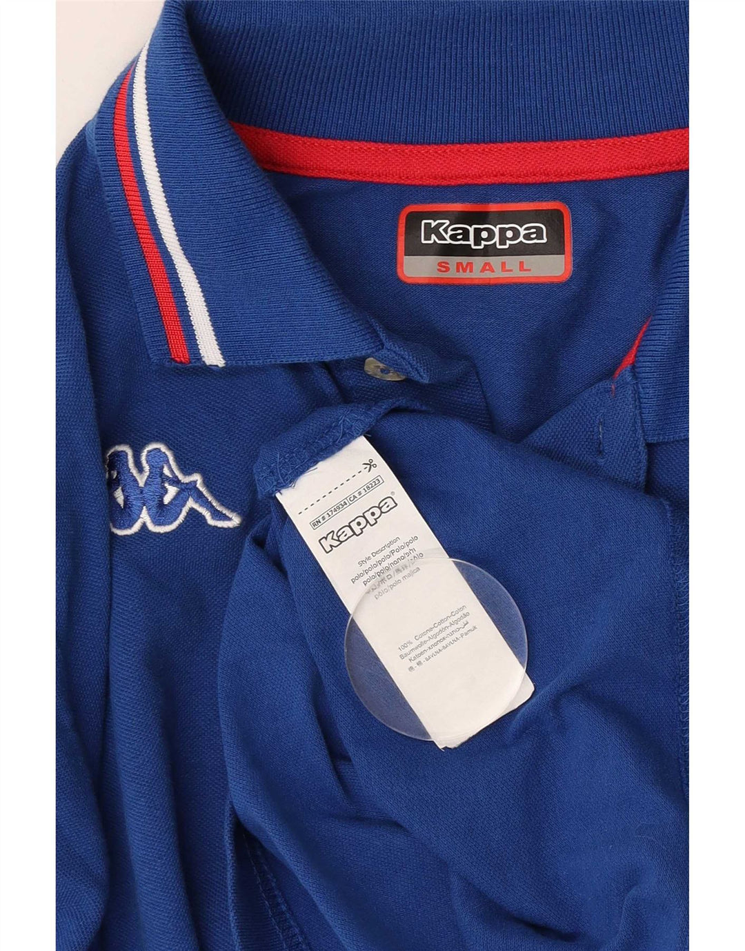 Kappa Polo Hombre Small Azul Rayas Algodón