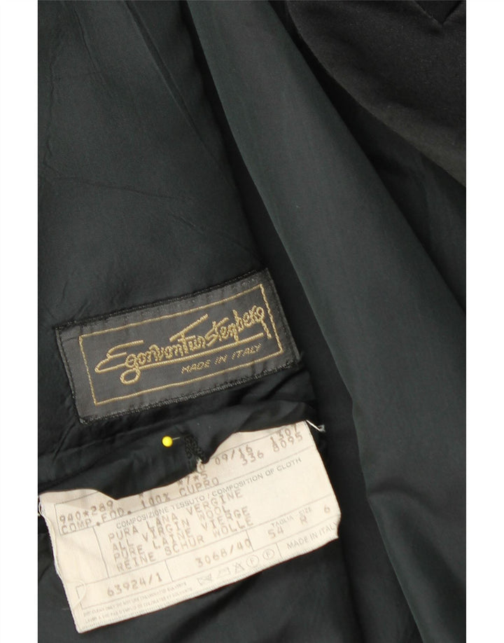 Egon Von Furstenberg Mens UK 40 Large W32 L32 Lana virgen negra