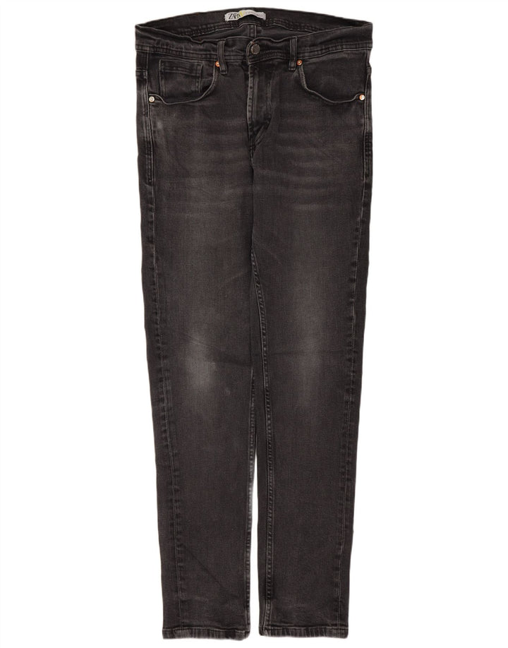 Zara Hombre Vaqueros Slim W32 L30 Negro
