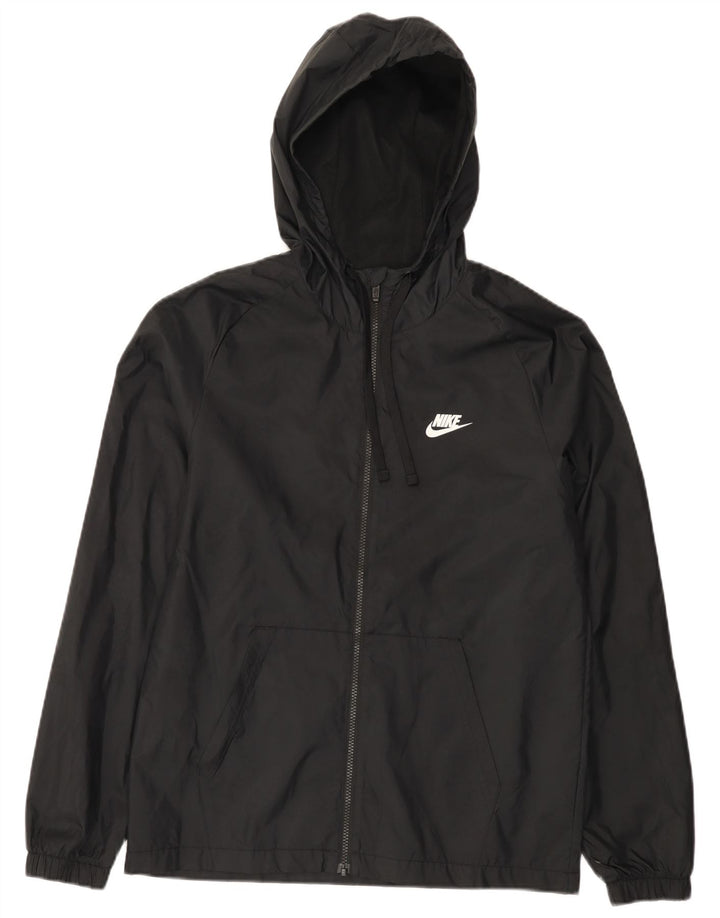 Nike Chaqueta impermeable con capucha para hombre UK 36 Small Black Nylon