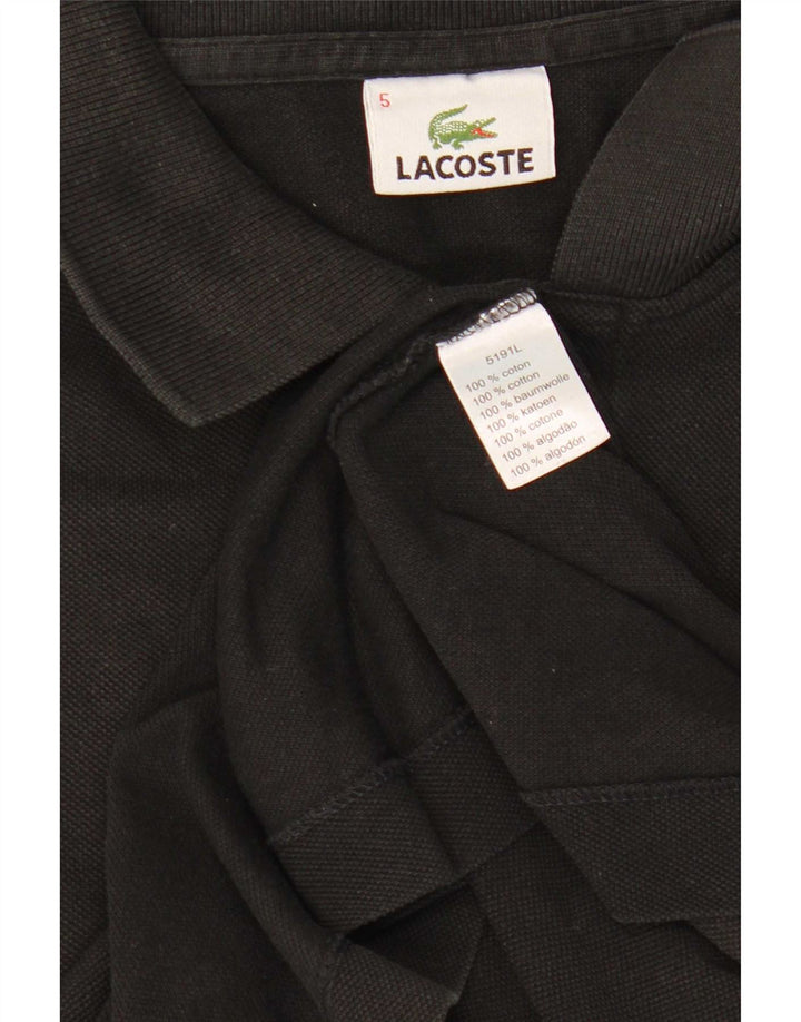 Polo Lacoste para hombre talla 5 grande algodón negro