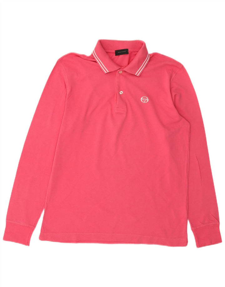 Sergio Tacchini Polo De Manga Larga Para Hombre Pequeño Algodón Rosa