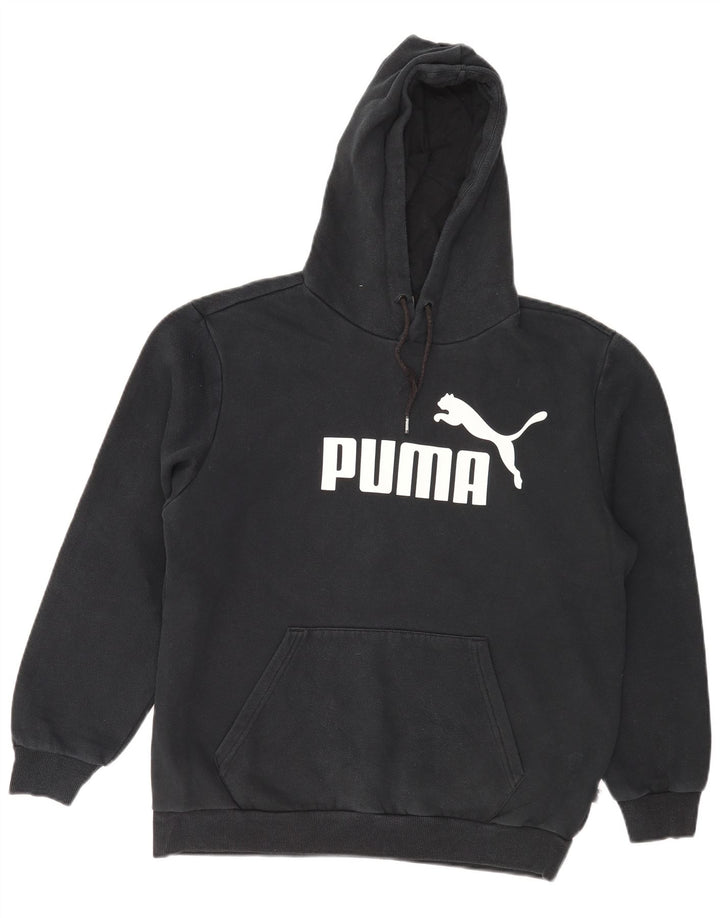 Puma Hombre Sudadera Con Capucha Gráfica Jersey De Algodón Negro Mediano