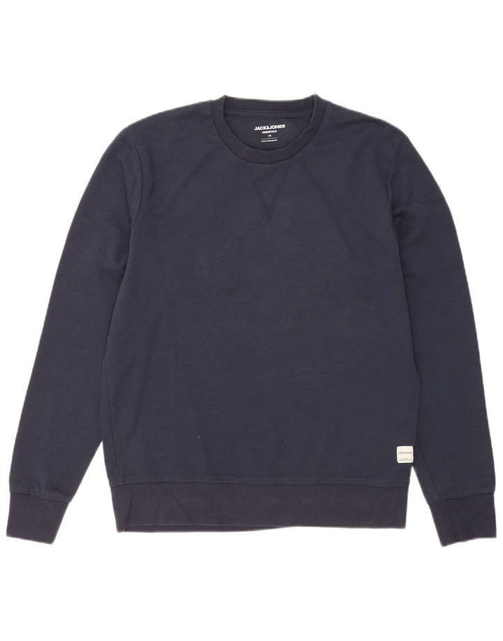 Jack & Jones Hombre Sudadera Jumper Medium Azul Marino Algodón