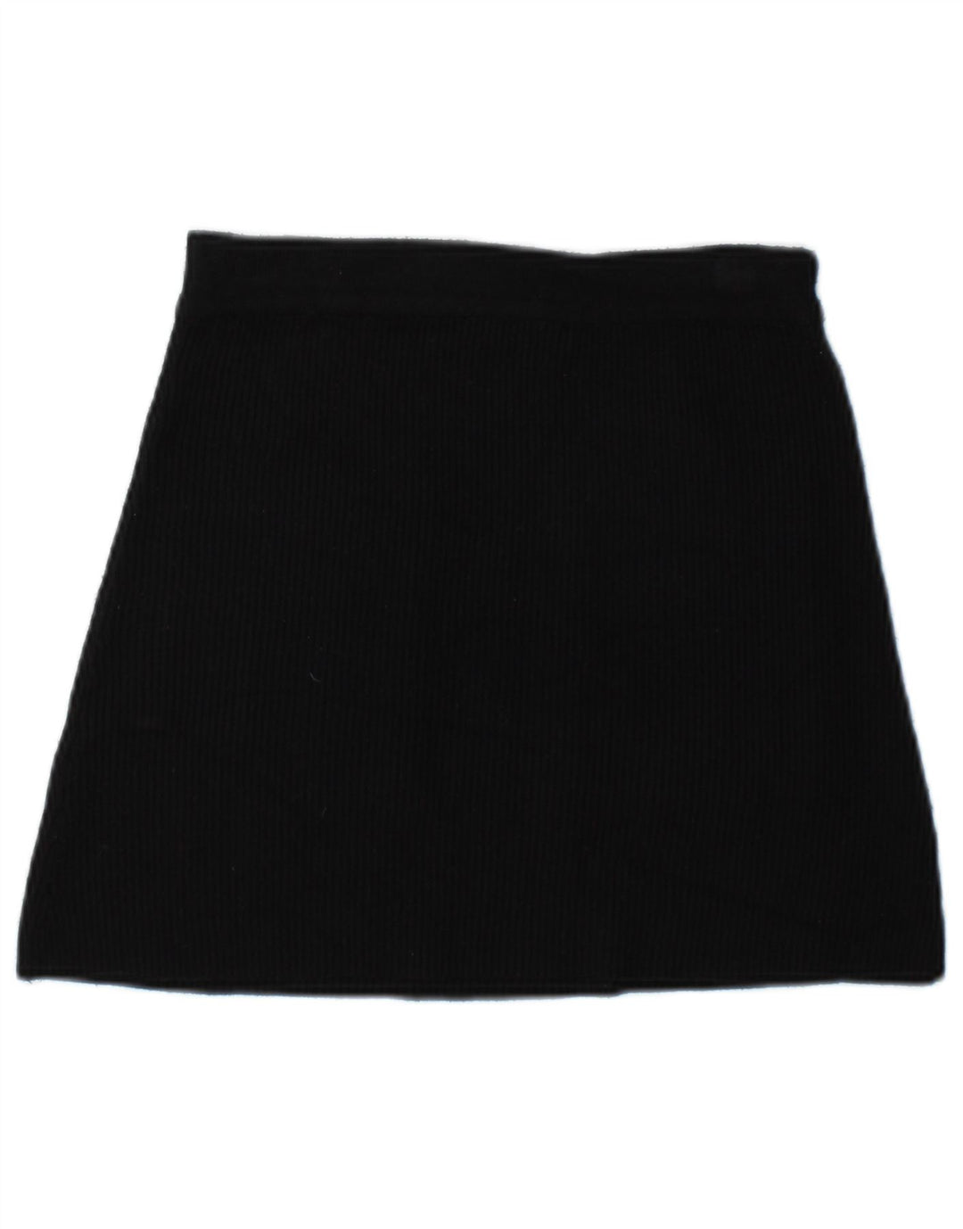 Zara Mujer Minifalda De Punto Pequeña W26 Viscosa Negra