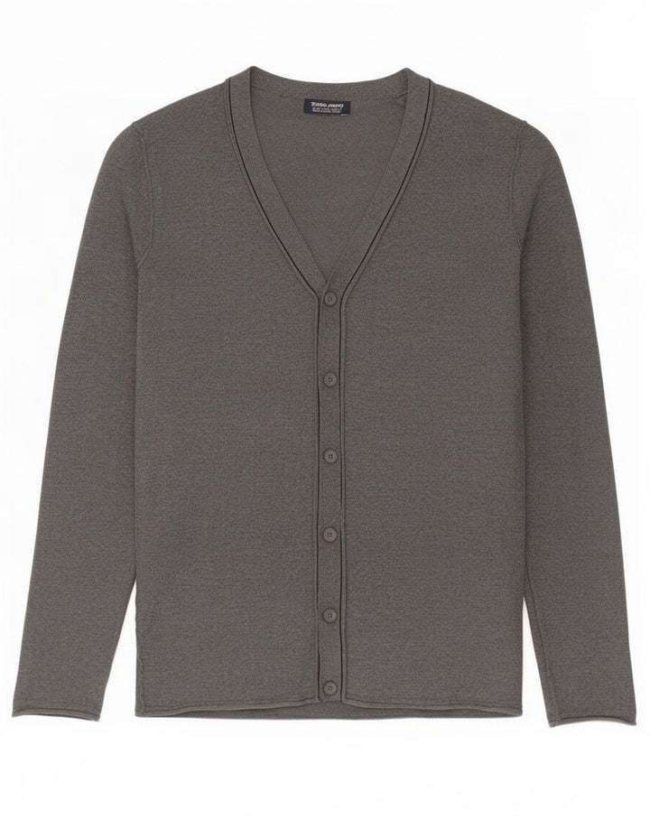 Zara Hombre Jersey Cárdigan XL Gris