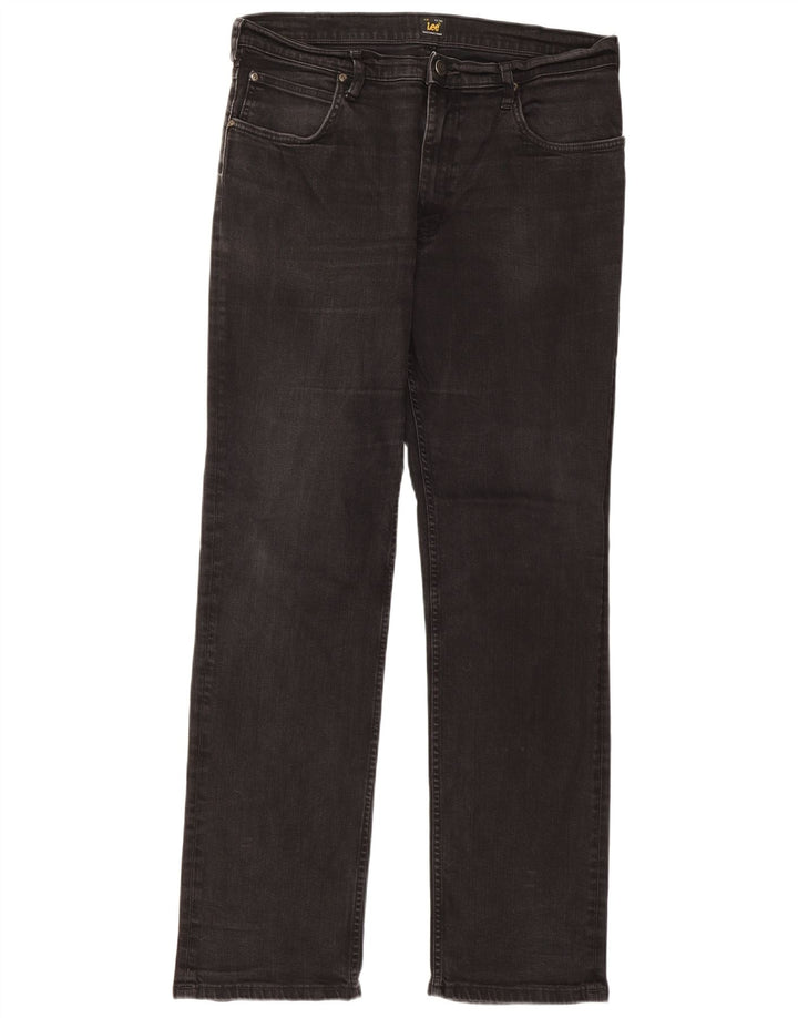 Vaqueros Lee Brooklyn Rectos Mujer W36 L34 Algodón Negro