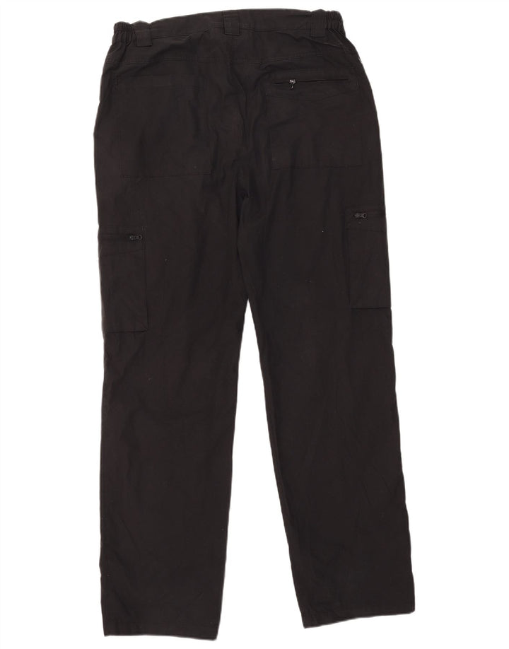 Pantalones cargo rectos para hombre de Mountain Warehouse W34 L32 Poliéster negro
