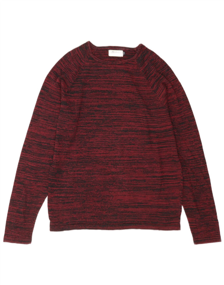 Jersey Jack & Jones Hombre con Cuello Redondo y Rayas Burdeos Medio