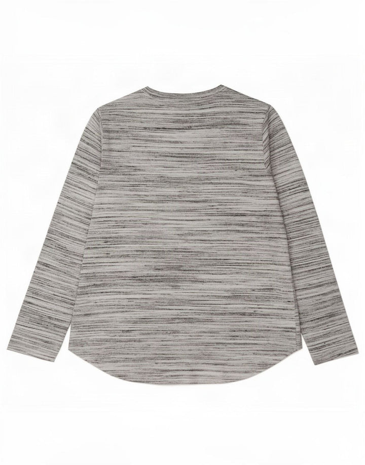 Marks & Spencer Top para mujer de manga larga UK 44 Poliéster moteado gris grande
