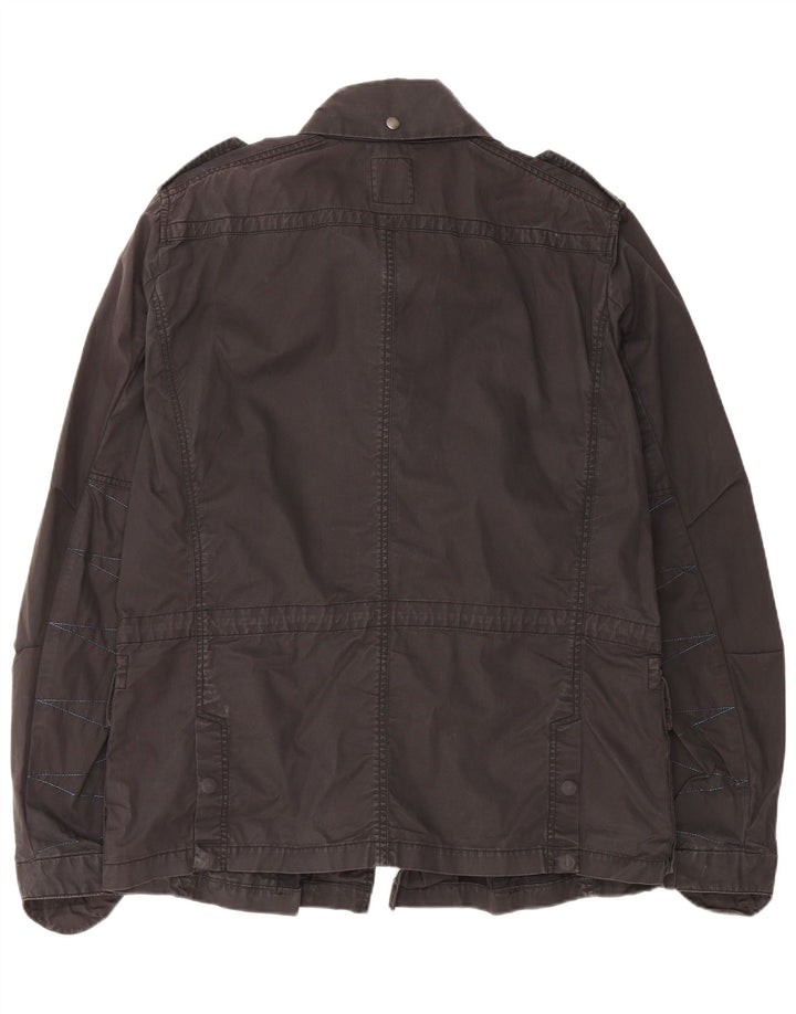 DIESEL Chaqueta militar para hombre UK 44 2XL Algodón negro