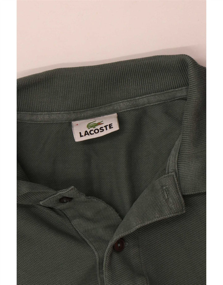 Polo Lacoste para hombre talla 4 algodón verde medio