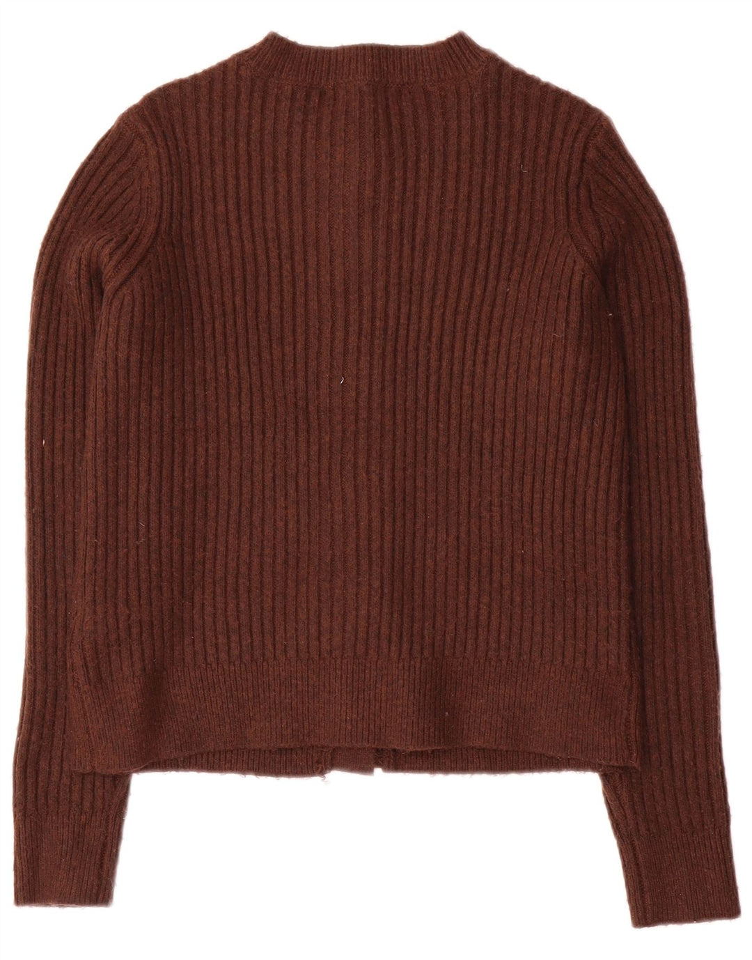 Marks & Spencer Suéter tipo cárdigan corto para mujer UK 10 Small Marrón Poliéster