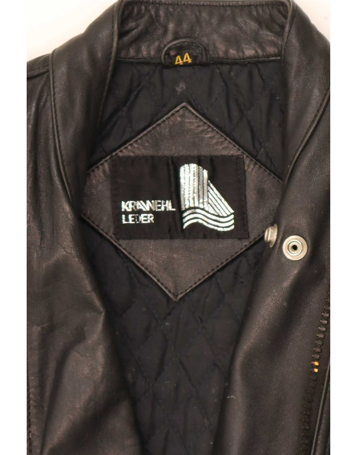 Krawehl Chaqueta motera de cuero para mujer IT 44 Medium Black