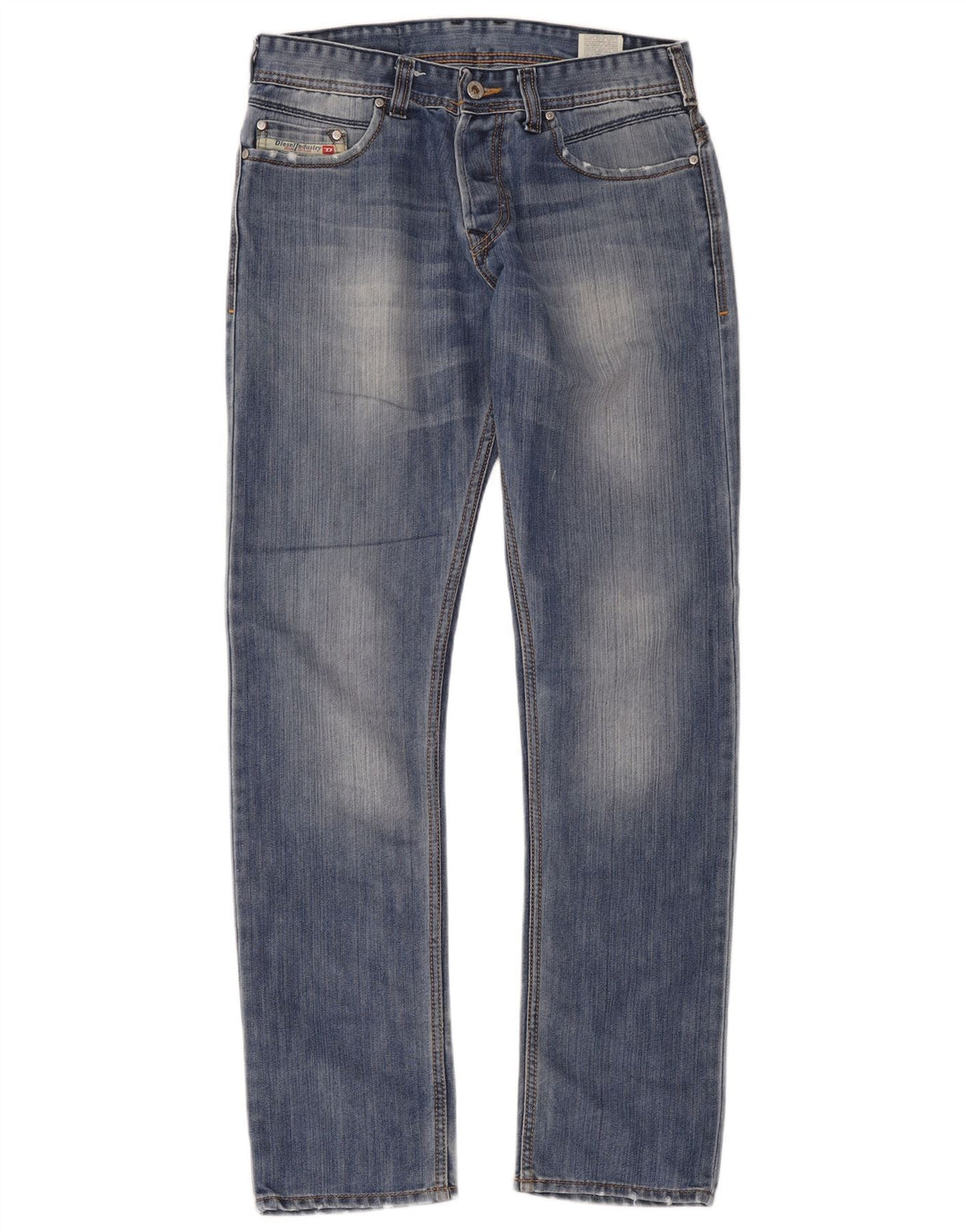 Diesel Hombre Vaqueros Slim Desgastados W31 L31 Algodón Azul