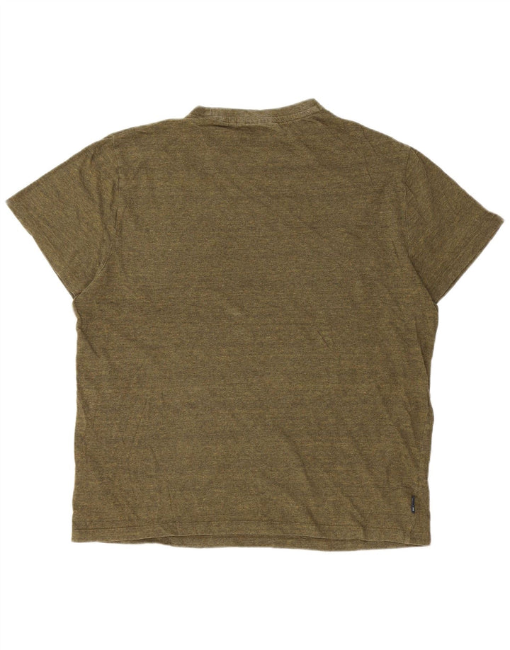 Superdry Camiseta para Hombre Top 2XL Caqui De Algodón A Rayas