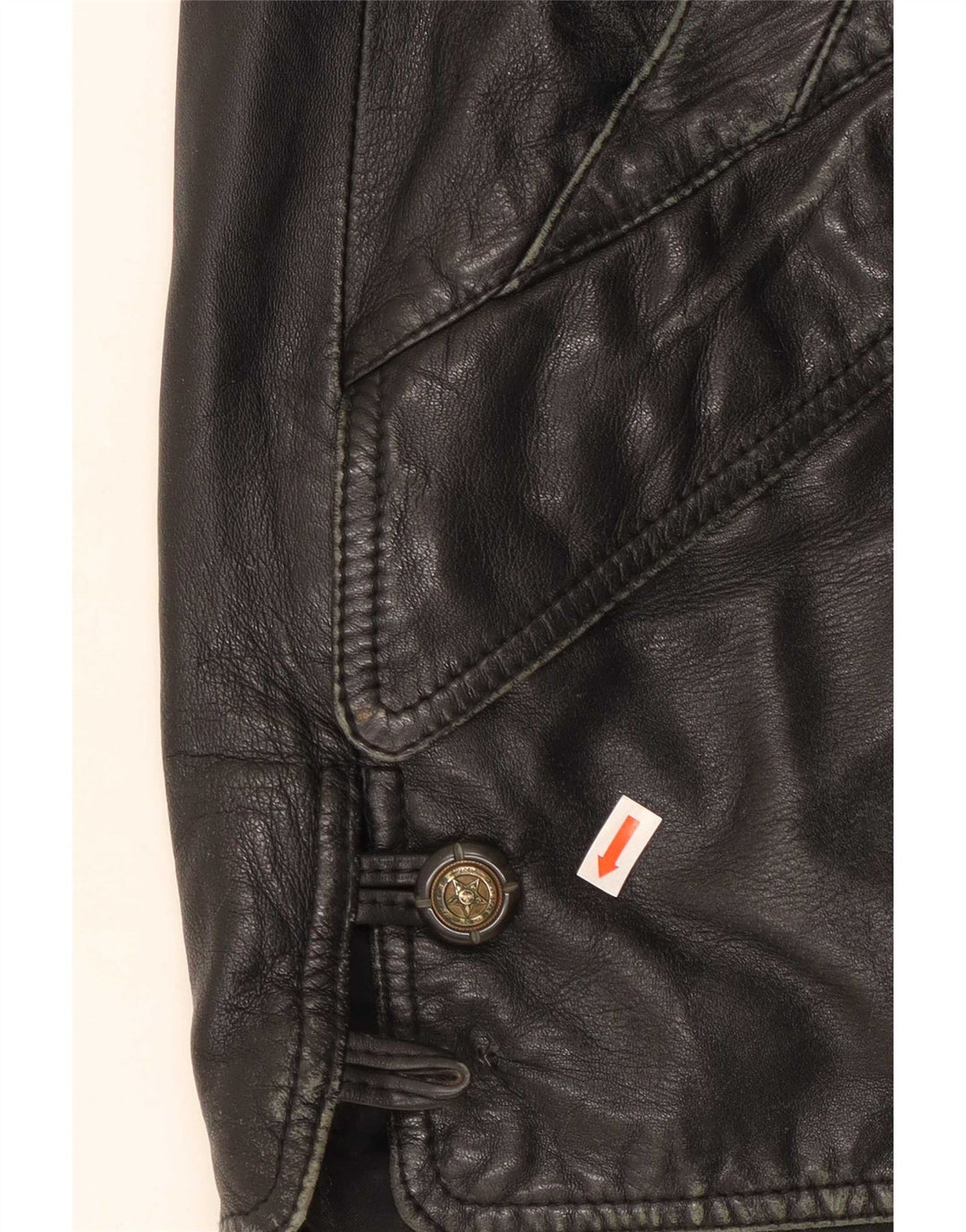 Marco Pierguidi Abrigo de cuero para hombre IT 50 Large Black