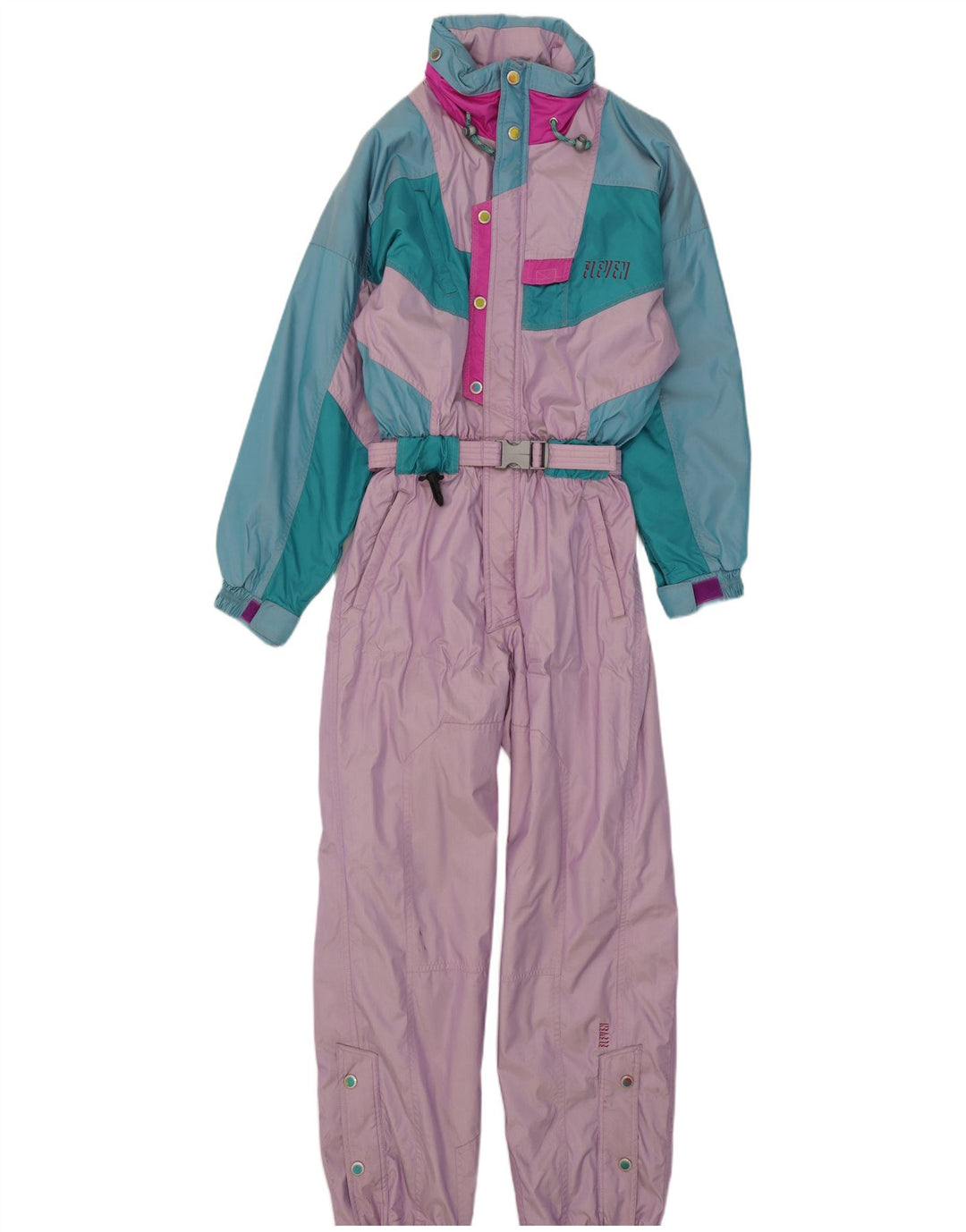 Mono de esquí vintage para mujer EU 38 Bloque de color multicolor medio
