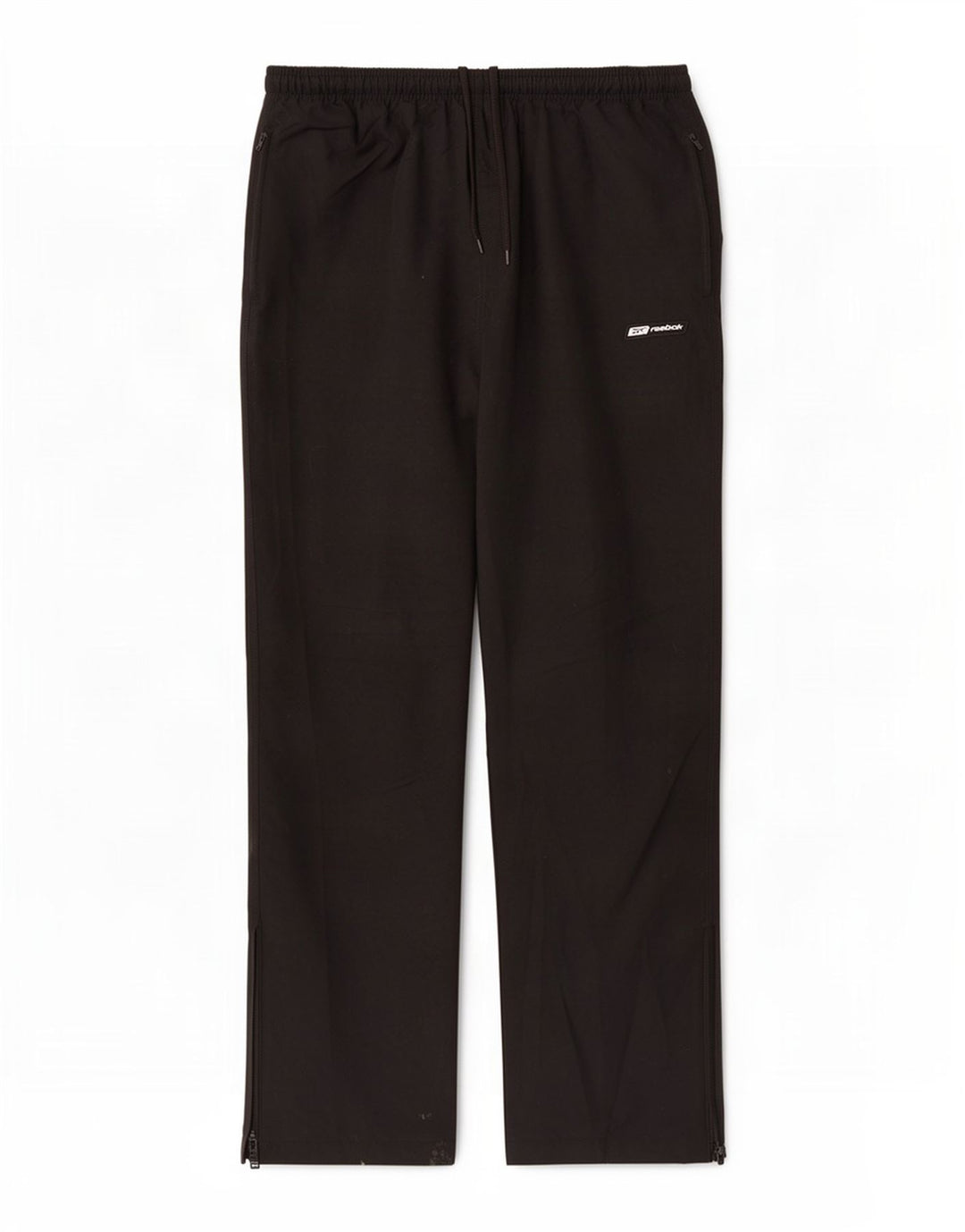 Reebok - Pantalón de chándal para hombre, talla grande, poliéster negro