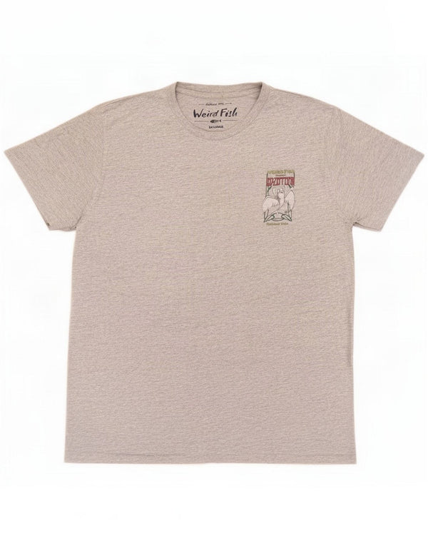 Weird Fish Camiseta gráfica para hombre Top 2XL Algodón gris