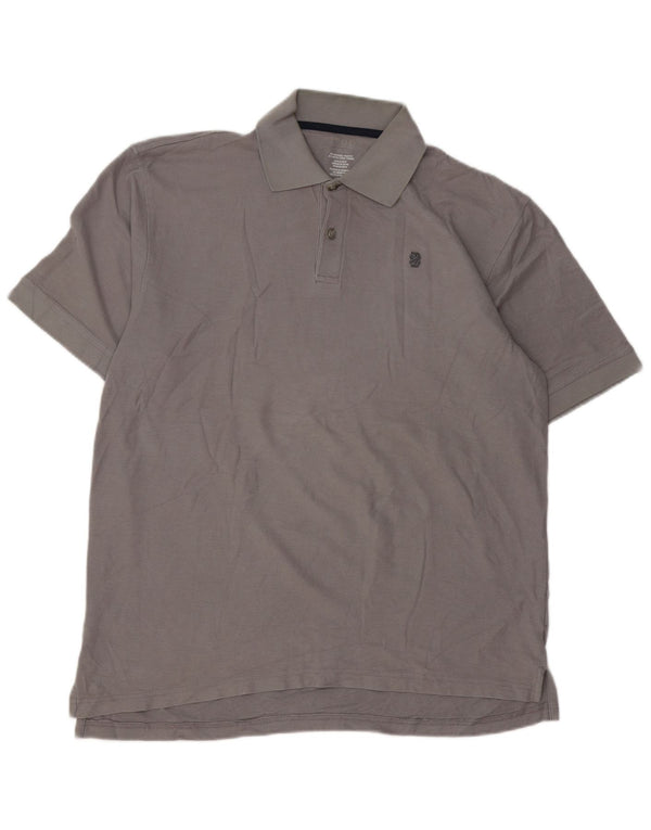 IZOD Polo para hombre grande gris poliéster