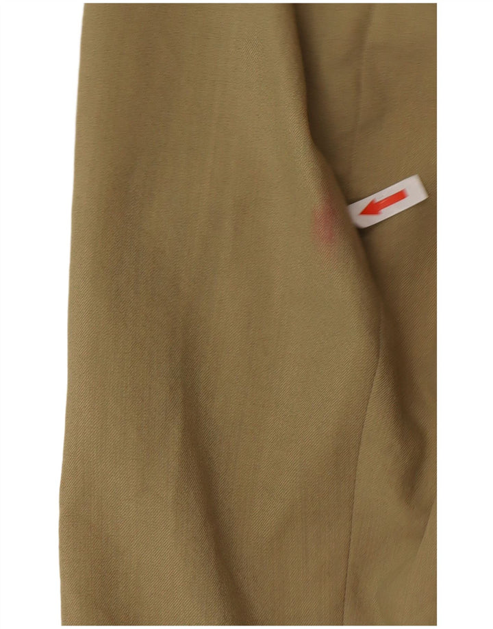 Marella Chaqueta tipo blazer extragrande con 5 botones para mujer UK 10 Small Khaki Wool