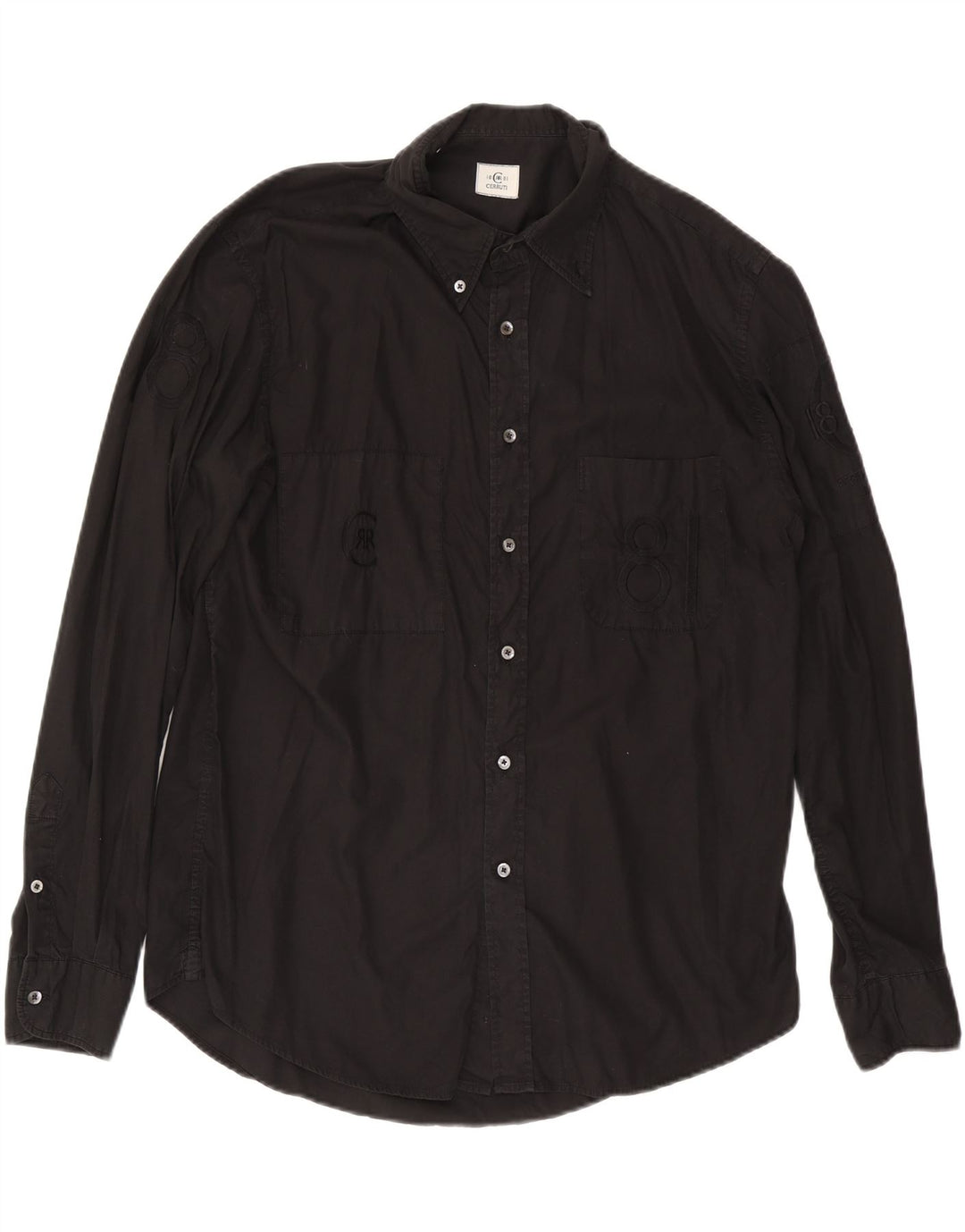 CERRUTI 1881 Camisa gráfica para hombre XL Negro