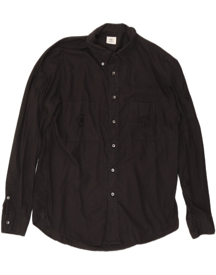 CERRUTI 1881 Camisa gráfica para hombre XL Negro