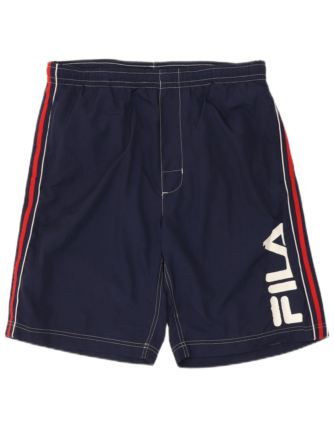 Fila Mens Graphic Sport Shorts Large Azul Marino Colorblock Poliamida