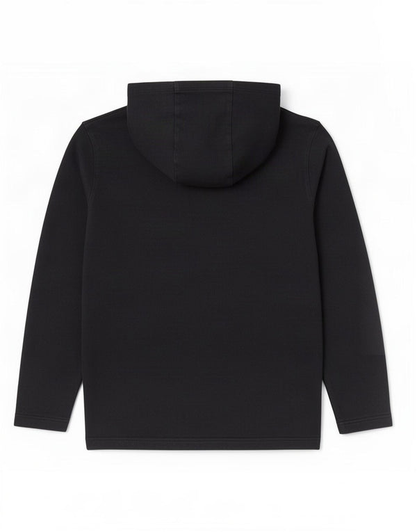 Nike - Camiseta con capucha para hombre, manga larga, algodón negro mediano