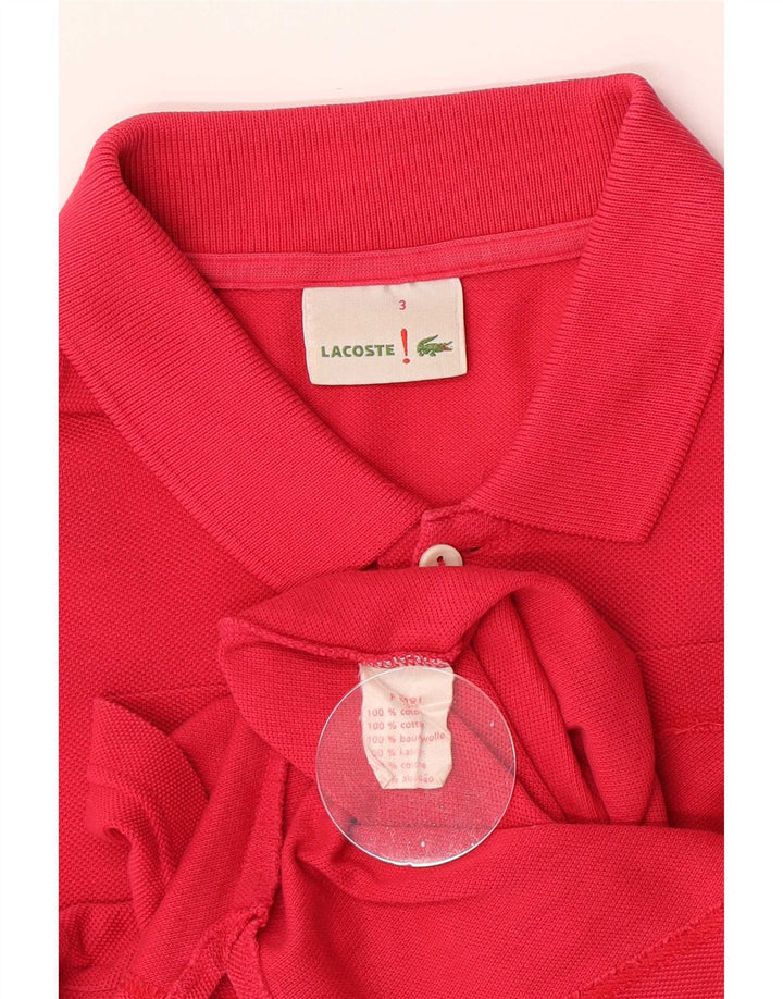 Polo Lacoste para hombre talla 3 pequeño algodón rosa