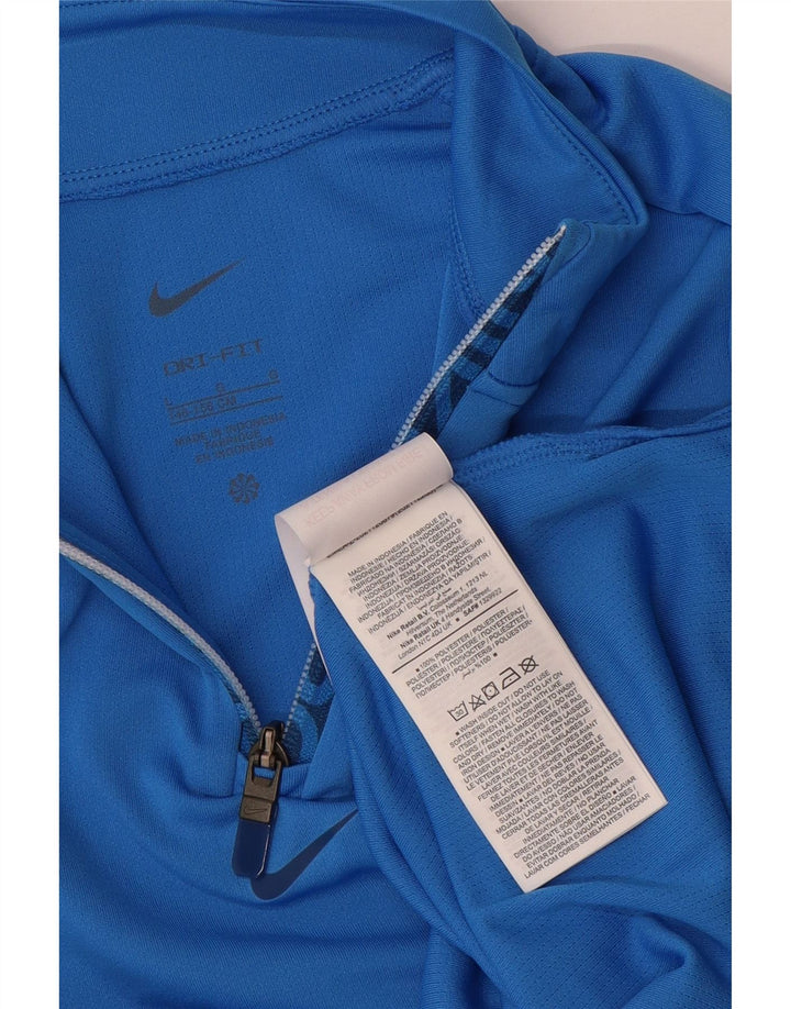 Nike Dri Fit - Chándal con cremallera y cuello para niña, talla grande, azul, 12-13 años