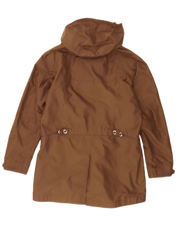 Jack Wolfskin Chaqueta cortavientos con capucha para mujer UK 46 Grande Poliéster marrón