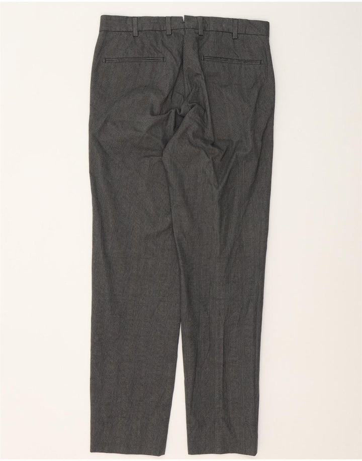 MASSIMO DUTTI Pantalón de traje para hombre EU 40 Medium W31 L31 Gris Pata de gallo