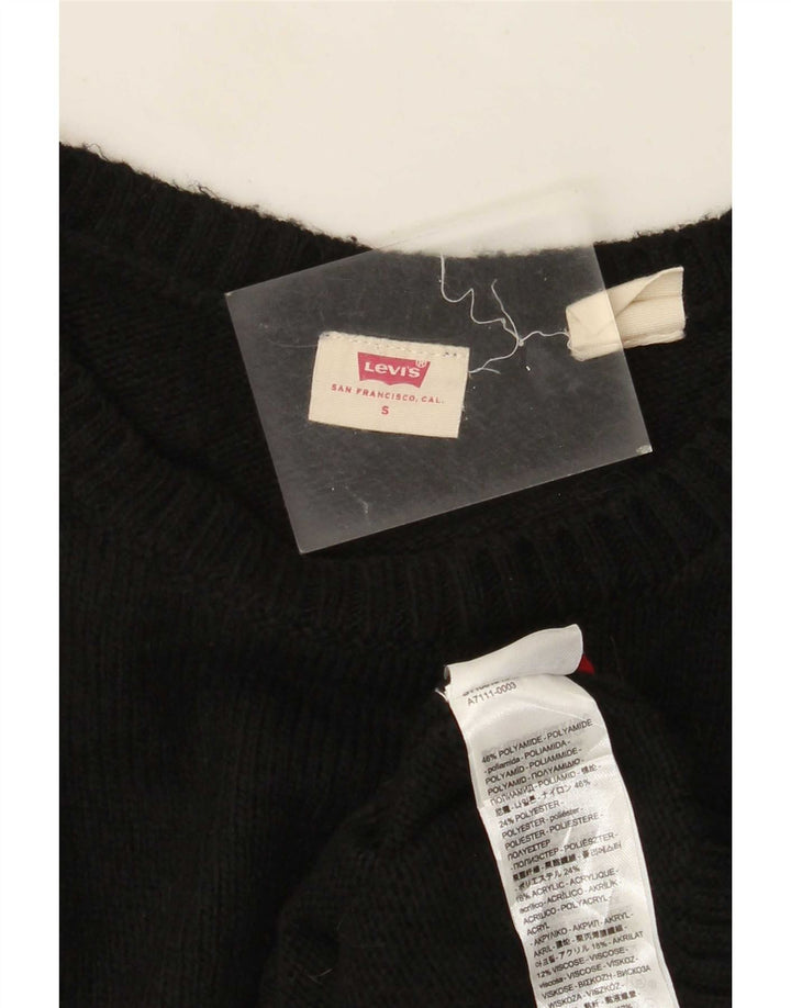 Levi's Suéter tipo jersey con cuello barco para mujer UK 10 Small Poliamida negra