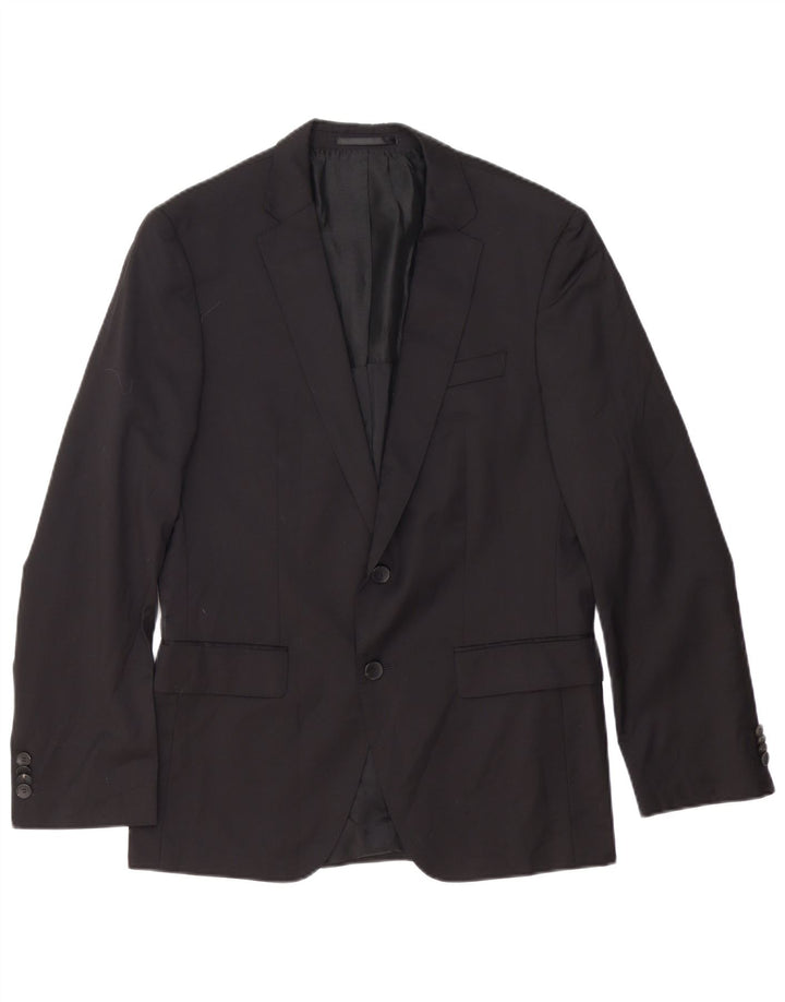 HUGO BOSS Chaqueta tipo blazer de 2 botones para hombre UK 38 Medium Black