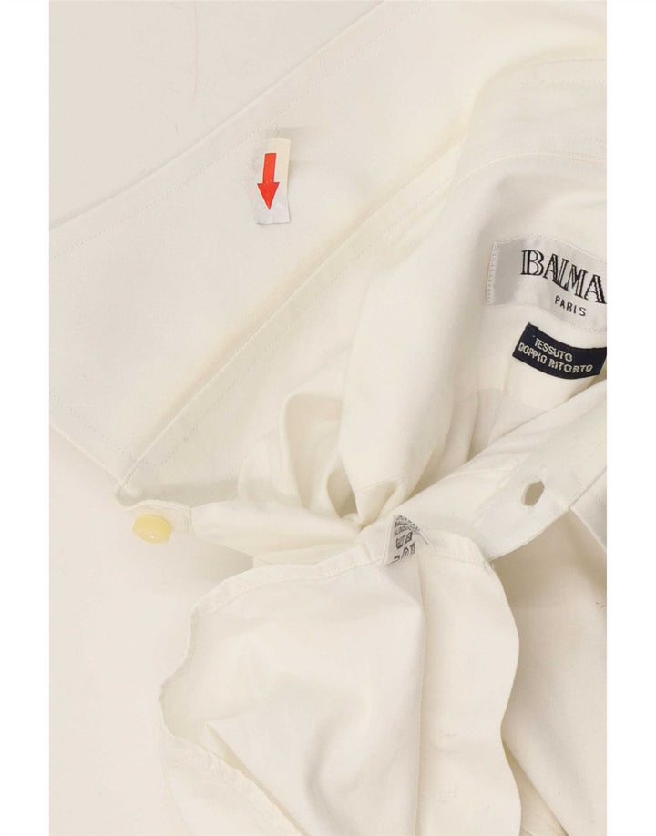 Balmain Camisa para hombre Talla 42 Grande Algodón blanco