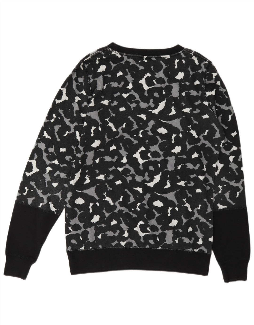 Nike - Sudadera para mujer, talla 40, talla mediana, color negro, estampado animal