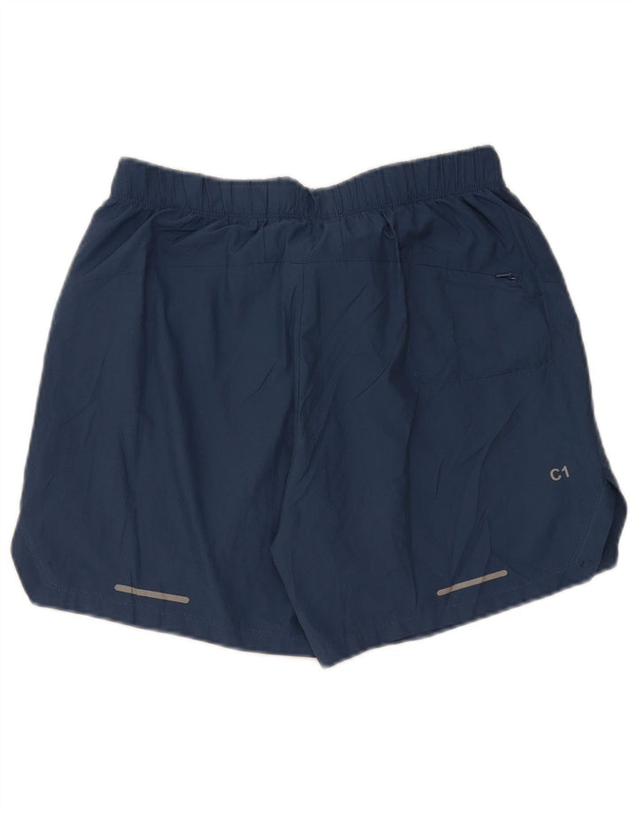 Pantalones cortos deportivos Asics para hombre medio azul marino poliéster