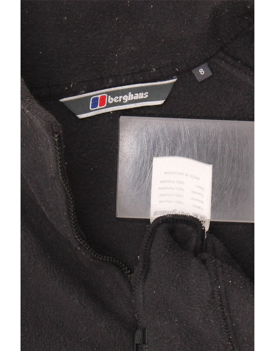 BERGHAUS Chaqueta polar extragrande para mujer UK 8 Small Poliéster negro