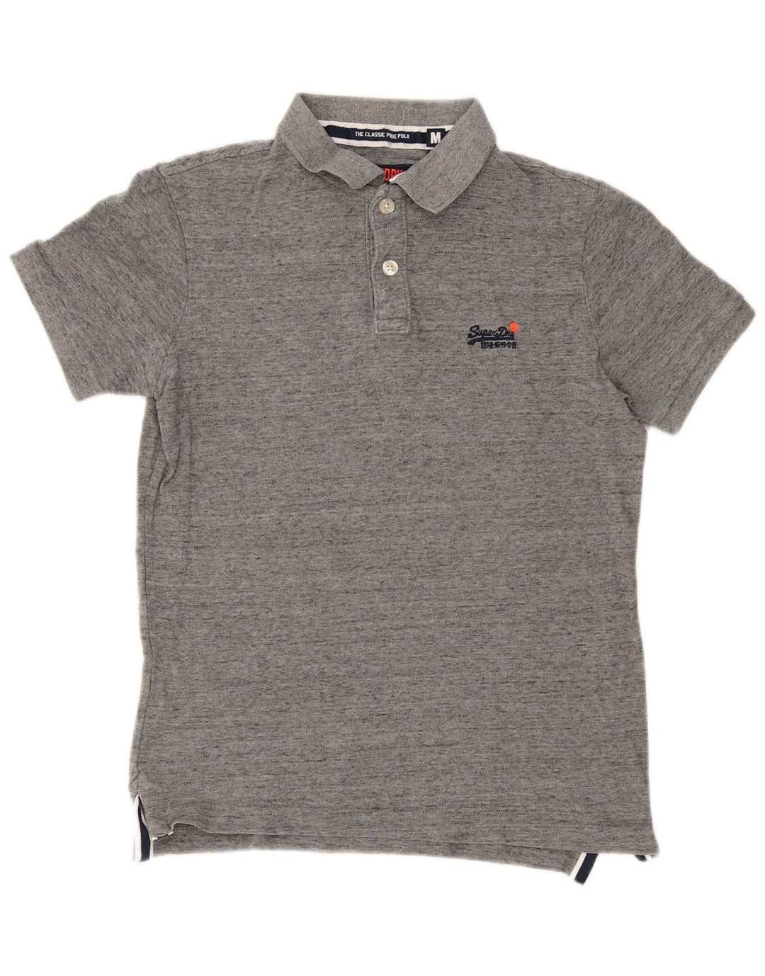 Superdry Polo para hombre con rayas en gris medio