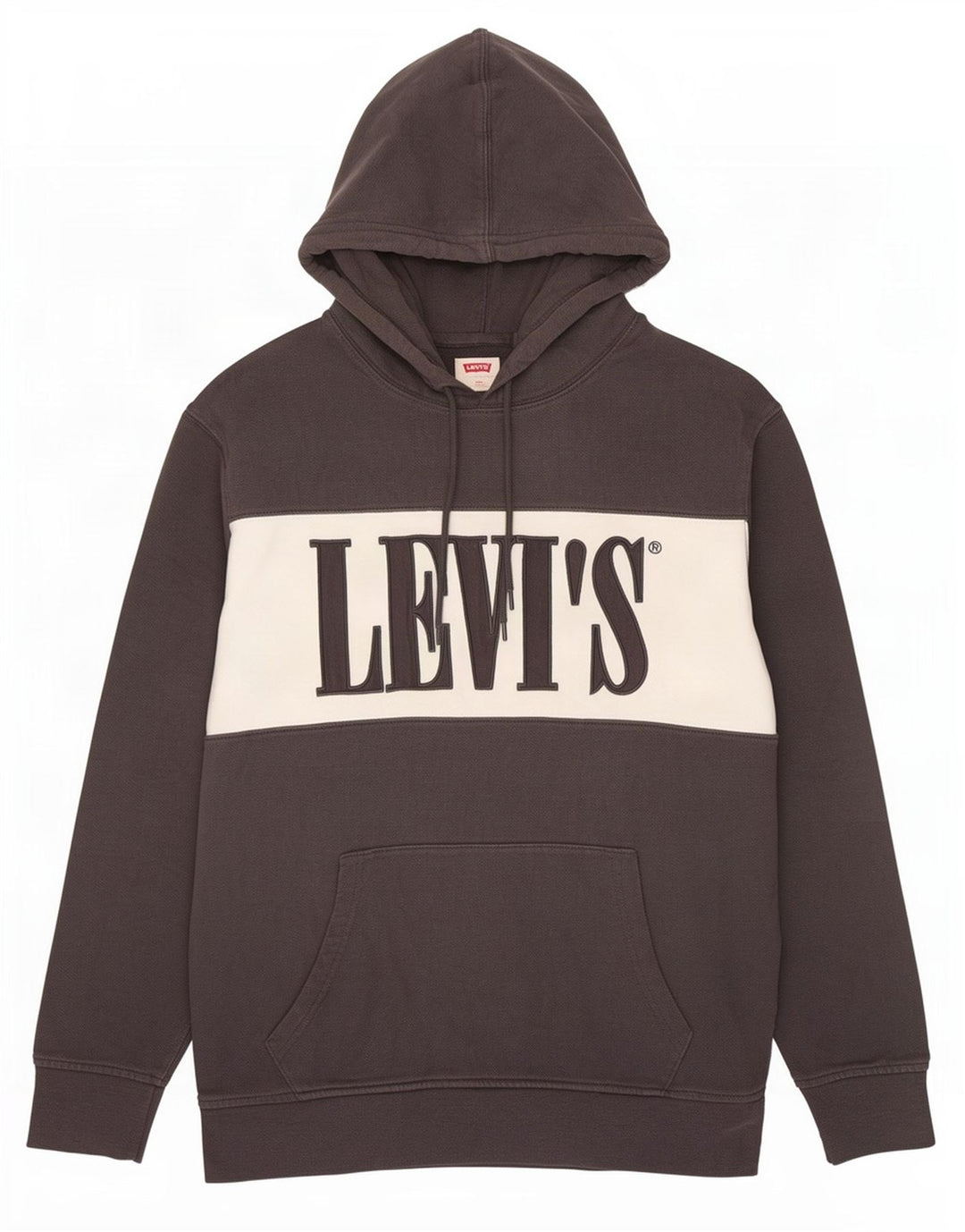 Levi's Hombre Sudadera Con Capucha Gráfica De Algodón Color Block Gris Medio