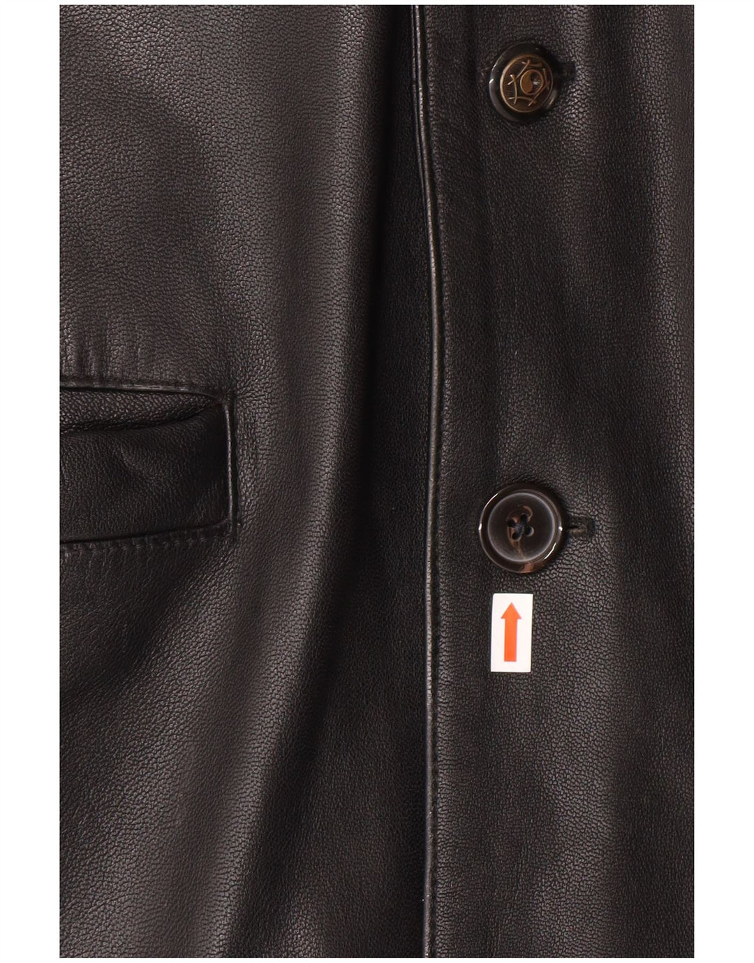 ROUTE 66 Chaqueta de cuero para hombre UK 40 Grande Cuero negro