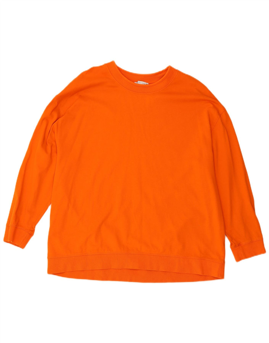 ZARA Mujer Sudadera Jumper UK 46 Large Naranja Algodón