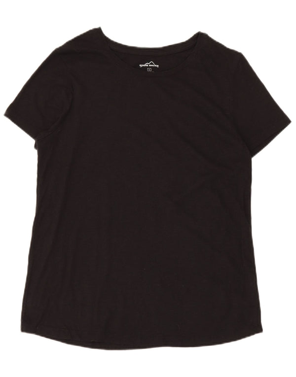 Eddie Bauer Camiseta para Mujer Top UK 40 Grande Algodón Negro