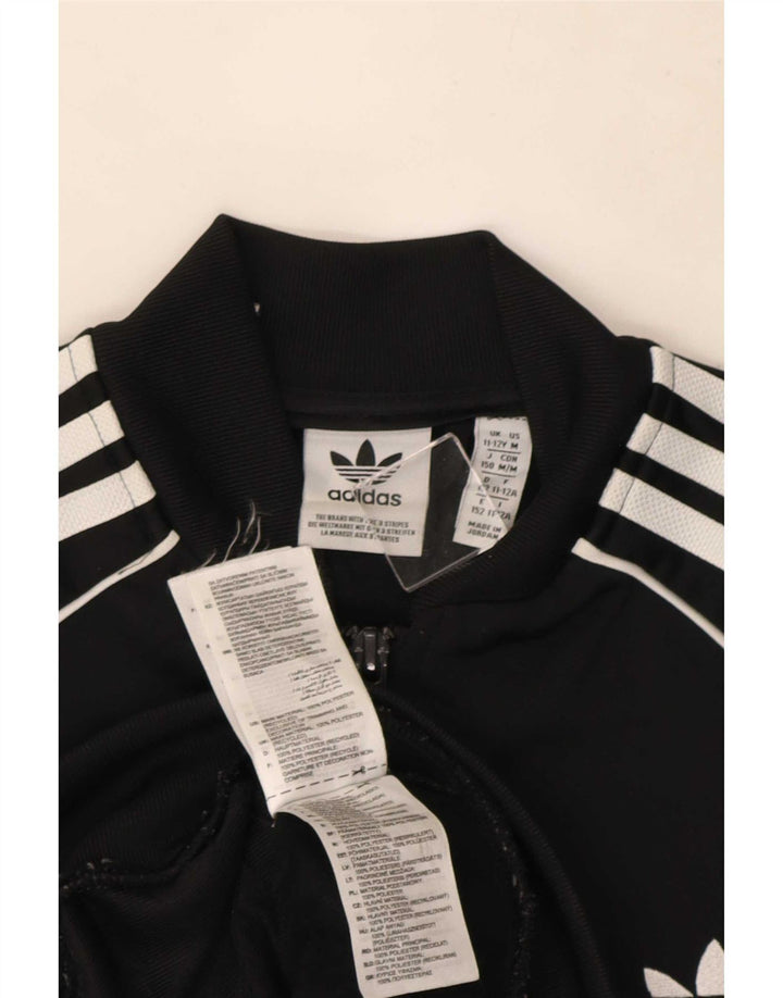 Adidas Chaqueta de chándal para niño 11-12 años Negro Poliéster
